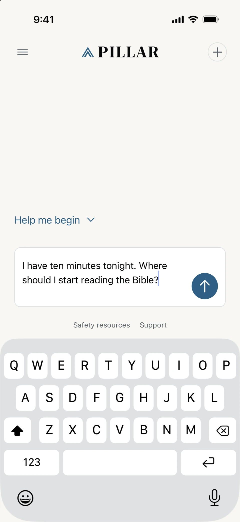 I have ten minutes tonight. Where should I start reading the Bible? Typed in PILLAR.